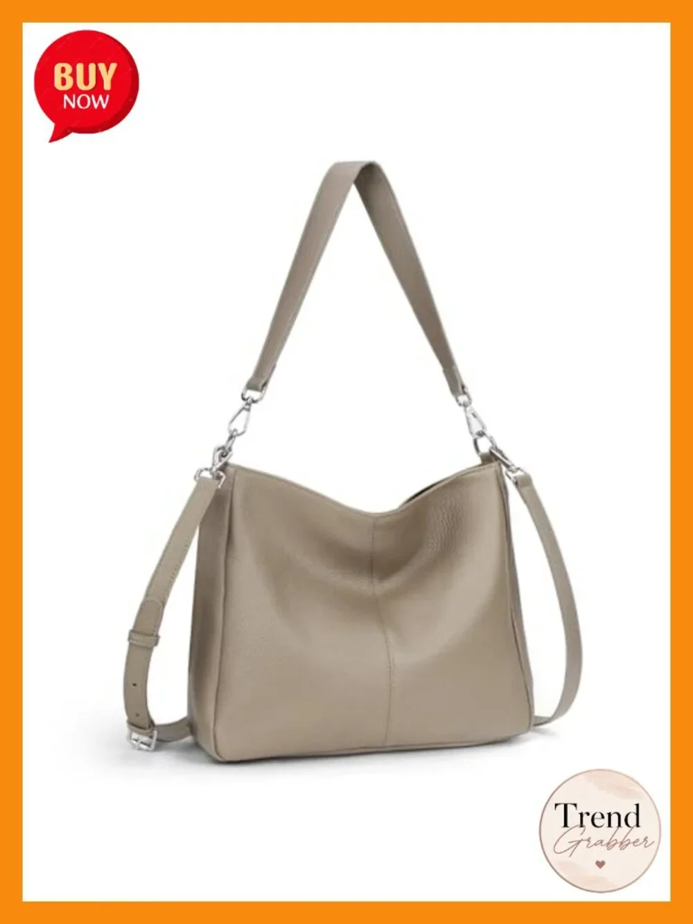 Soft Genuine Leather Hobo Bag Women Crossbody Shoulder Purse Large Capacity